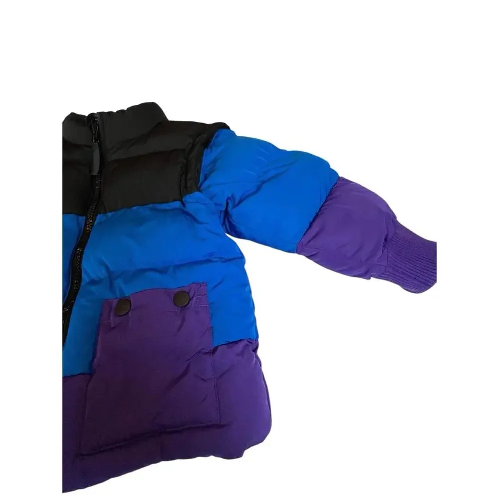 LEGO x Target Toddler 3T Puffer Jacket Vest‎ Convertible Black Blue Purple EUC